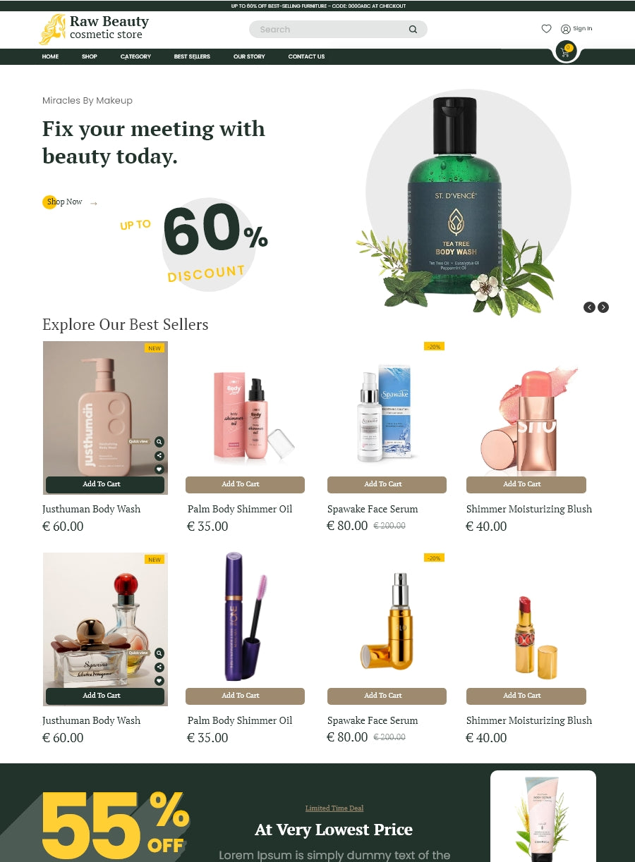 Premium Beauty Store Shopify Template