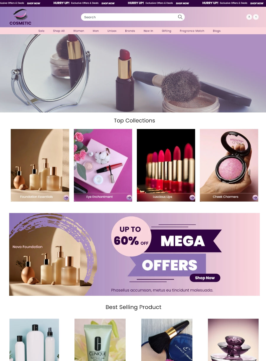 Premium Cosmetic Store Shopify Template