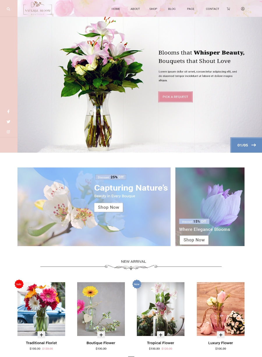 Premium Flower Shop Shopify Template