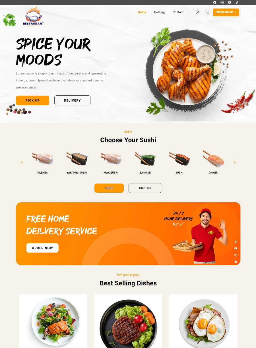 Free Shopify Restaurant Theme