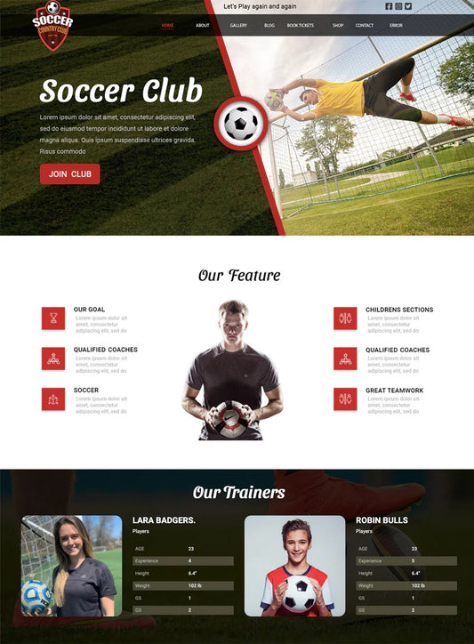 Free Soccer Shopify Theme