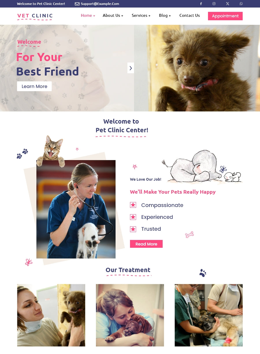 Premium Veterinary Clinic Wordpress Template