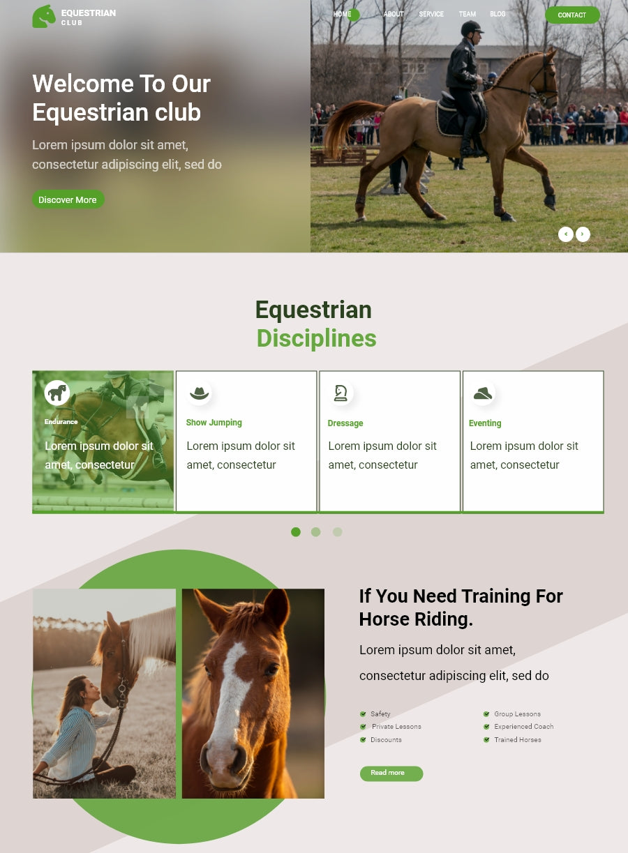 Premium Equestrian Wordpress Theme