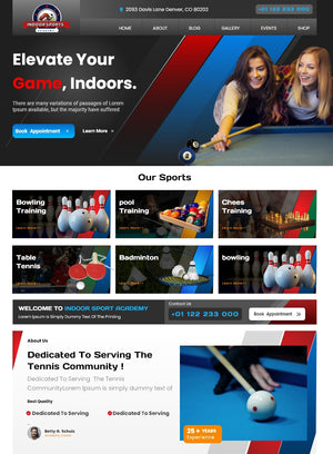 Free Indoor Sports Wordpress Theme